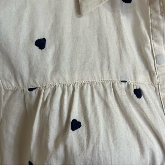 SOLD E Madewell Seamed Heart Print Button Down Short Sleeve Shirt Womens Medium - Picture 8 of 11